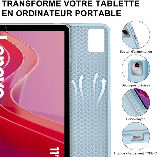 Клавіатура IVEOPPE для Lenovo Tab M11 11", небесно-блакитний (3104)