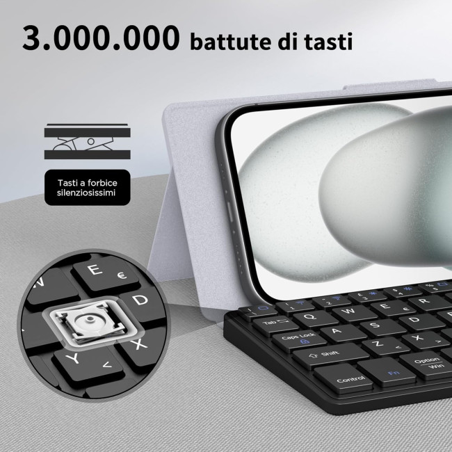 Міні-клавіатура CACOE X62 для мобільного телефону, світло-сіра (2161)