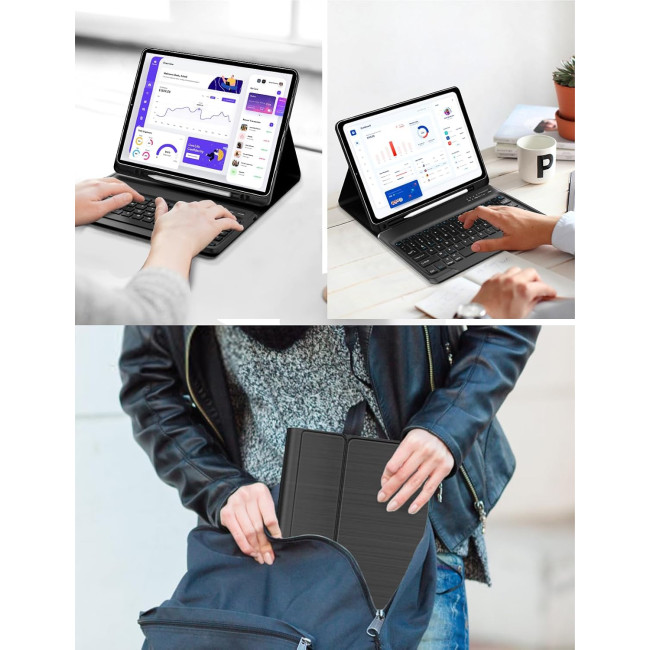 Магнітний чохол-клавіатура FOGARI з Bluetooth для iPad Pro 12.9 2022-2018, черний (2146)