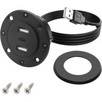 MEIRIYFA Вбудований зарядний пристрій USB/Type C, чорний (5004)