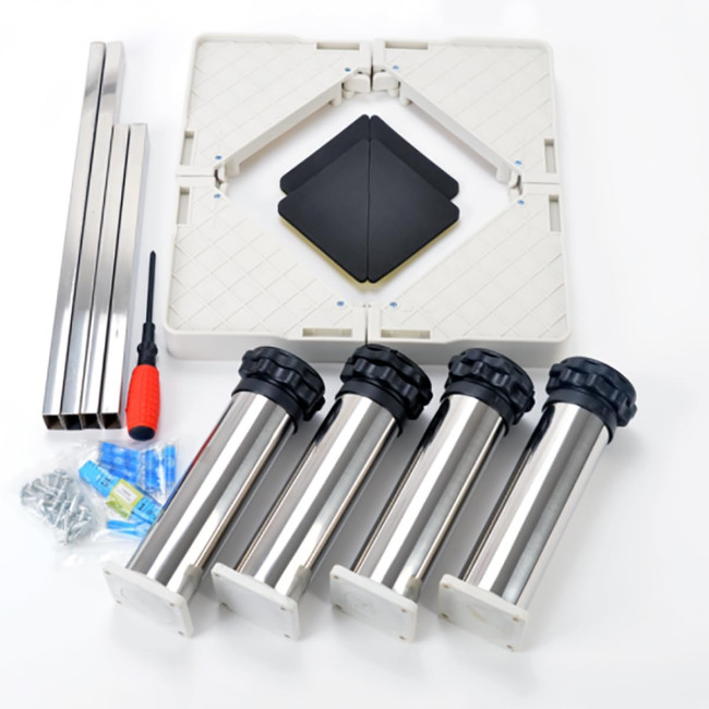 MQZHUK Опорна рама для холодильника JHZY2-Z240220W-D3-15, регульована довжина/ширина основи 30-48 см, висота 15 см, білий (5138)