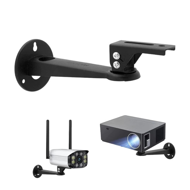 Настінне кріплення ATORSE  з монтажними гвинтами, поворотне на 360°, для телевізорів, аудіо, проекторів, чорне (0075)