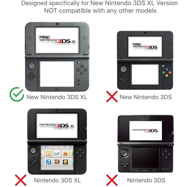 Чохол VSEER для 3DS XL - ультрапрозорий кришталевий захисний чохол-скін для нового Nintendo 3DS XL LL 2015 року, прозорий (0175)