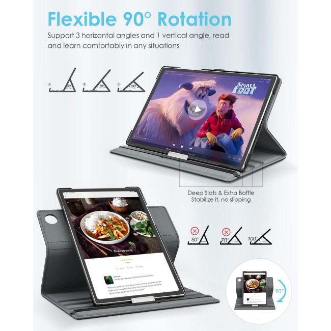 Вращающийся чехол TiMOVO для Samsung Galaxy Tab A9+/A9 Plus 11 дюймов, черный (2183)