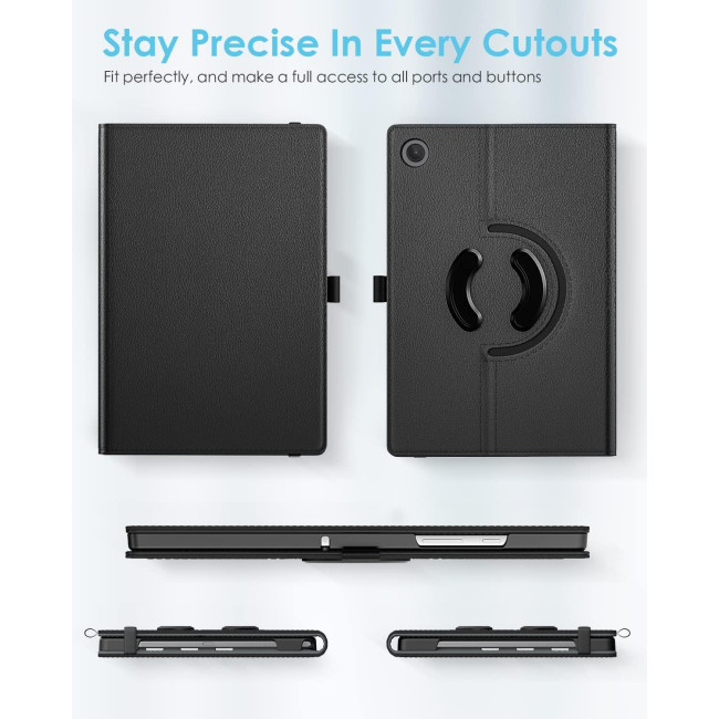 Вращающийся чехол TiMOVO для Samsung Galaxy Tab A9+/A9 Plus 11 дюймов, черный (2183)