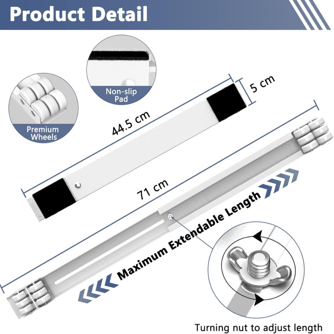 Підставка для пральної машини SOLEJAZZ SOWMSWE-EU з гальмом, навантаження 300 кг, біла (2123)