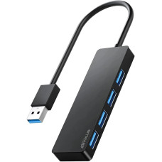 Портативний USB-адаптер ANYPLUS, USB 3.0 концентратор, 4-портовий USB-розгалужувач, чорний (0180)