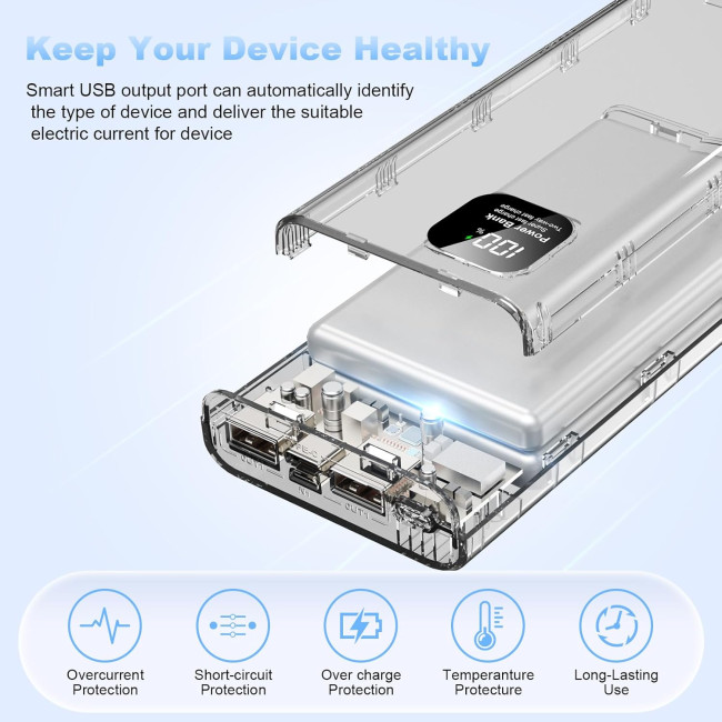 Портативний зарядний пристрій usiou 27000mAh M8-C 22.5W, чорний (4090)