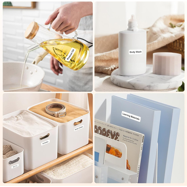 Принтер етикеток Foonii WP9525 Bluetooth із самоклеючимся етикетуванням, білий (2138)