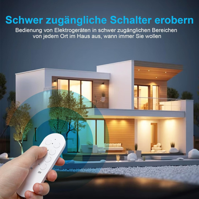 Радіорозетки SURNICE RNW51107 з пультом дистанційного керування, 13 A/3000 Вт, 3 розетки з 1 пультом д/к, радіус дії 70 м, білі (2105)