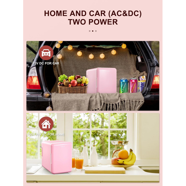 Reemix портативный холодильник-охладитель и подогреватель KM-14-4L, 4 литра, розовый (4197)