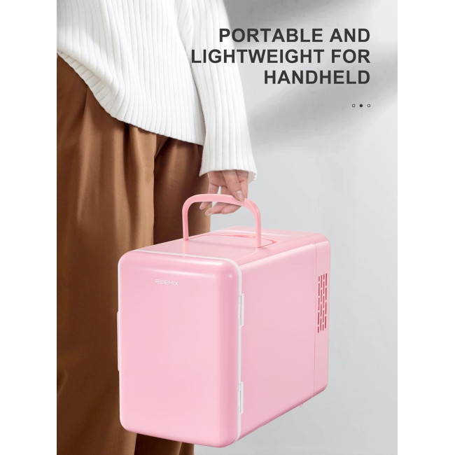 Reemix портативный холодильник-охладитель и подогреватель KM-14-4L, 4 литра, розовый (4197)
