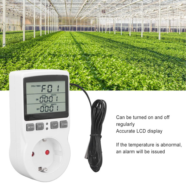 Розетка контролю температури DAUF, високоточний регулятор температури з таймером для акваріума (0158)