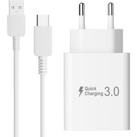 Швидкий зарядний пристрій Newding для Xiaomi USB 18 Вт 3 A Xiaomi USB C, білий (0168)