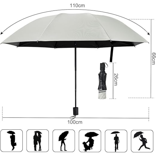 Складана парасолька Vicloon, слонова кістка біла (2160)