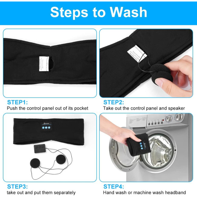 Спортивні навушники Flintronic з пов'язкою на голову, чорні (3144)