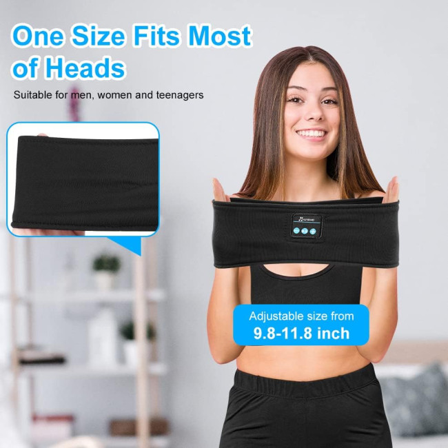 Спортивні навушники Flintronic з пов'язкою на голову, чорні (3144)