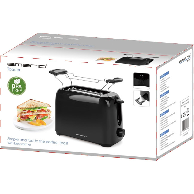 Тостер Emerio TO-128676.3, 700 Вт, чорний (2119)