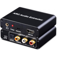 Цифровий аудіоконвертер AMANKA EX05-DE HDMI на HDMI SPDIF/Toslink RCA L/R, чорний (3162)