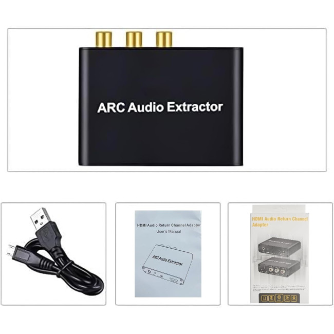 Цифровий аудіоконвертер AMANKA EX05-DE HDMI на HDMI SPDIF/Toslink RCA L/R, чорний (3162)