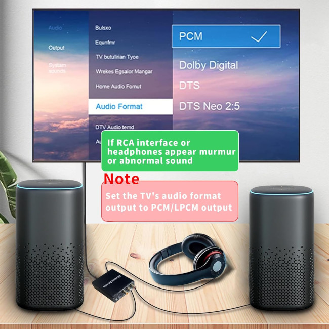 Цифровий аудіоконвертер AMANKA EX05-DE HDMI на HDMI SPDIF/Toslink RCA L/R, чорний (3162)