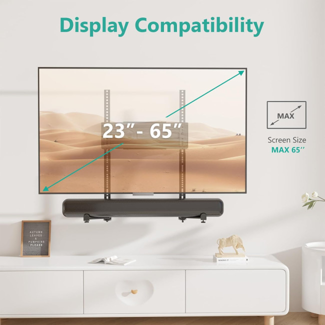 Універсальне кріплення WALI, регульований тримач для більшості телевізорів 23-65 дюймів Samsung, Bose, Sonos, LG, Vizio, чорний (2015)