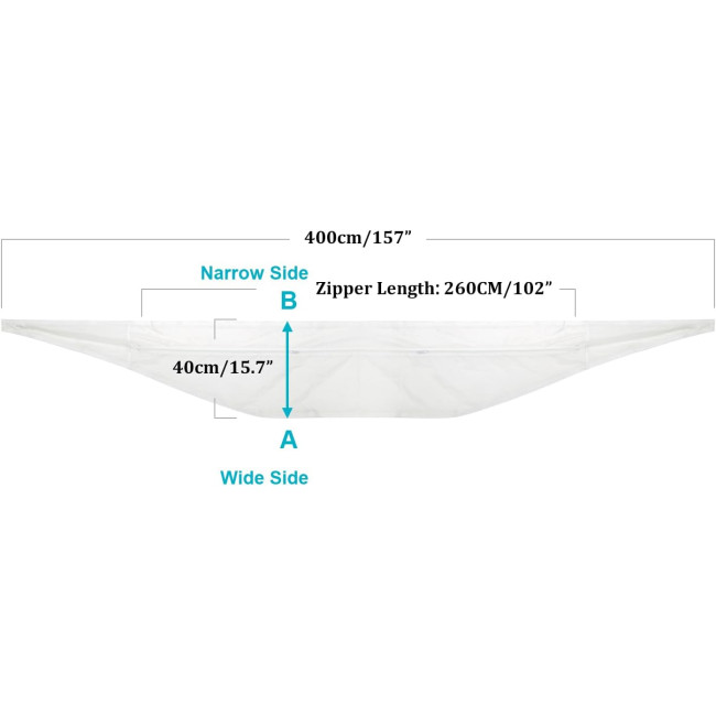 Універсальний ущільнювач HOOMEE AL003 для вікна 400 см. працює з мобільними кондиціонерами (0148)