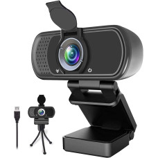 Веб-камера ZIQIAN N5 HD 1080p, HD-камера для прямої трансляції зі стереомікрофоном, USB-веб-камера для ПК або ноутбука з кутом огляду 110 градусів, чорна (0115)