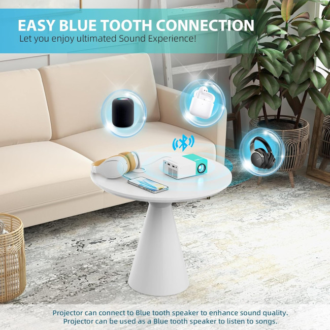 Wepvo Портативний кінопроектор YG300Plus із Wi-Fi, HDMI, TYPE-C, Wi-Fi 2.4G+5.8G, м'ятно-зелений (5112)