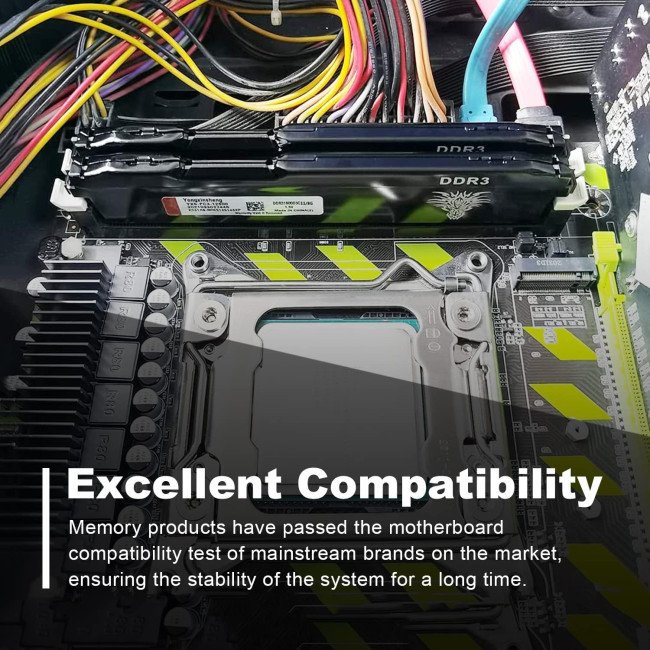 Yongxinsheng Комплект оперативної пам'яті DDR3 16 ГБ (8 ГБ x 2), 1333 МГц, PC3-10600 UDIMM, чорний (5126)