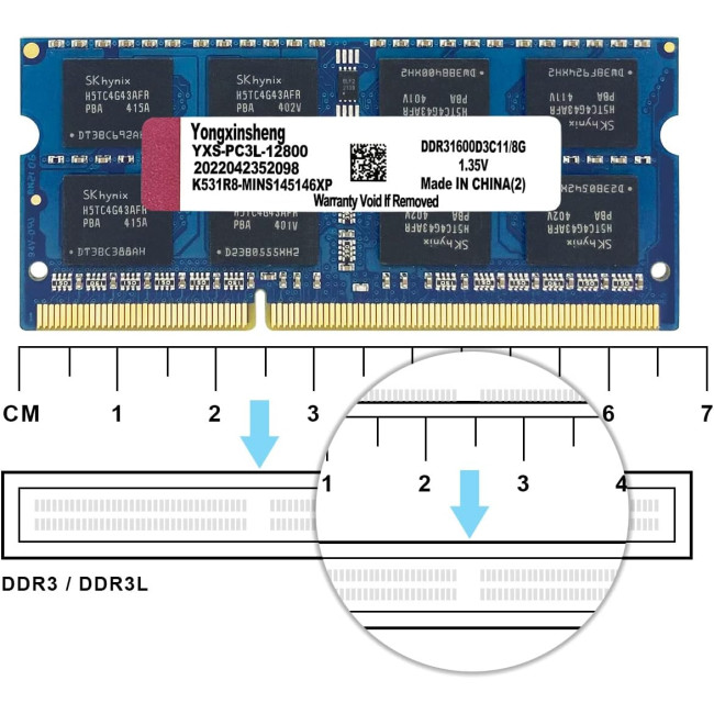 Yongxinsheng Комплект пам'яті 16 ГБ (2x8 ГБ) DDR3L / DDR3 RAM 1600 MHz, синя (5127)