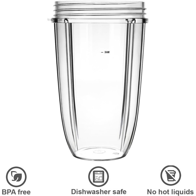 Запасні чашки QUIENKITCH для блендера Nutribullet, сумісні з блендерами NutriBullet потужністю 600 Вт та 900 Вт (2094)