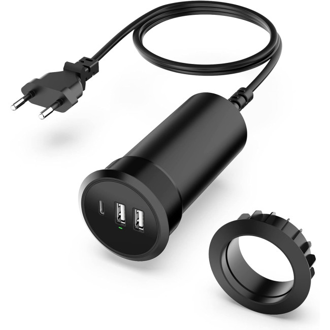 Зарядний пристрій Simpeak C88 45 Вт USB C з кількома роз'ємами, чорний (2188)