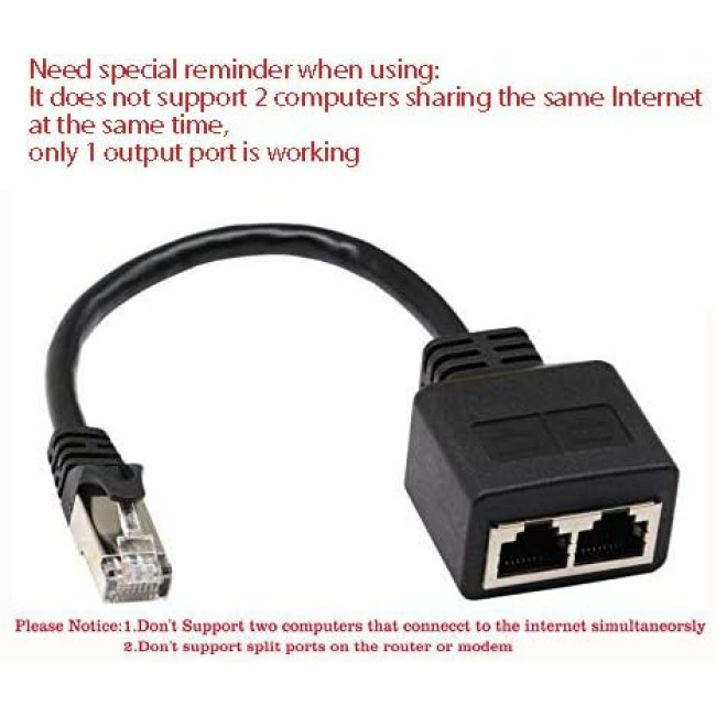 zdyCGTime Мережевий кабель Ethernet типу Y RJ45, 23 см. (5006)