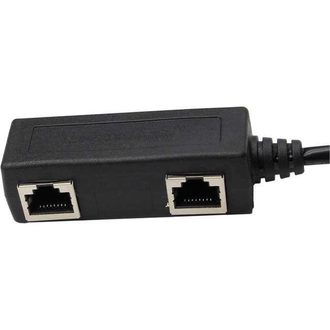 zdyCGTime Сетевой разветвитель RJ45 мужской 2 RJ45 женский сетевой Y-образный, черный (5009)