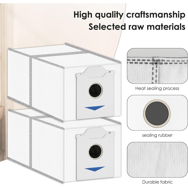 Змінні пилозбірники CHAIN ​​PEAK T30 Omni / T30 Pro Omni, сумісні з роботизованими пилососами ECOVACS DEEBOT (4004)