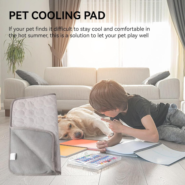 Cyrank Охолоджувальна ковдра для собак, XL/100 * 70 см, сірий (5145)