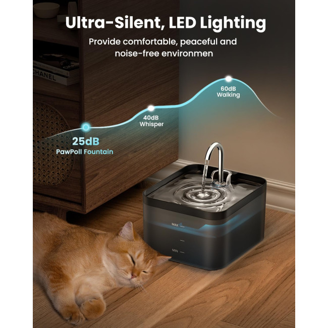 Фонтанчик для котів PawPoll FW-D01, чорний (3192)