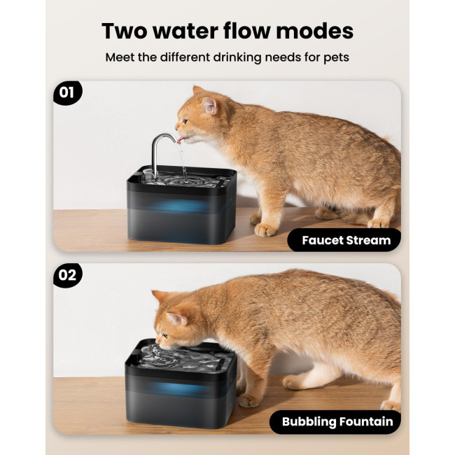 Фонтанчик для котів PawPoll FW-D01, чорний (3192)