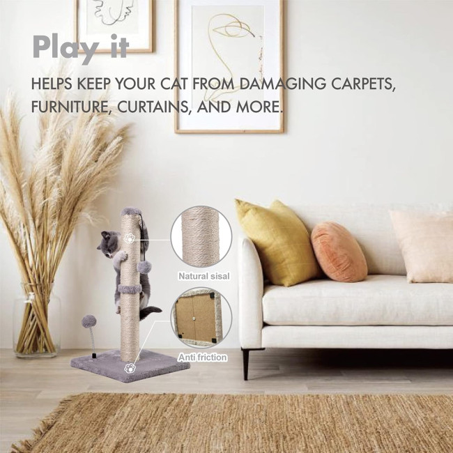 Когтеточка для котів MECOOL UM-KE21 Premium Basics, сіра (4002)