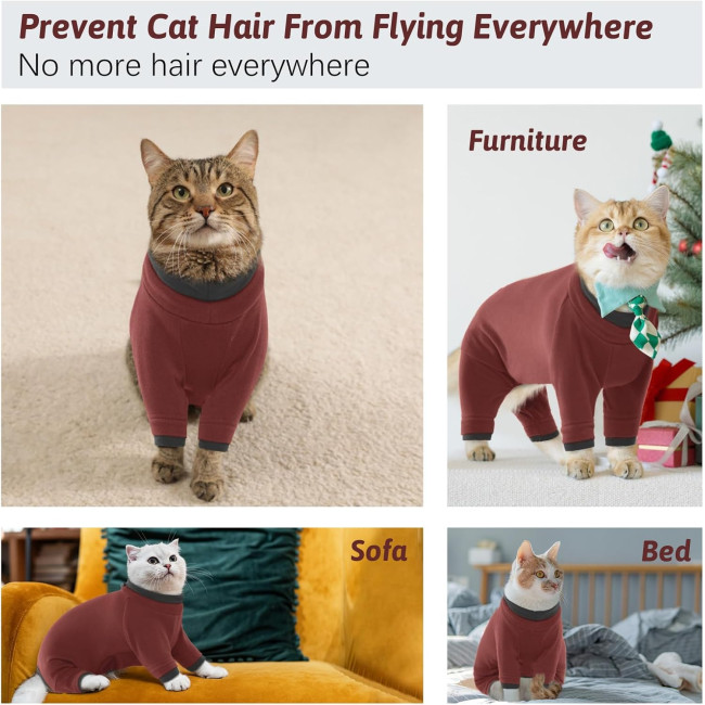 Костюм для догляду за котами PUMYPOREITY, Червонувато-коричневий (3186)