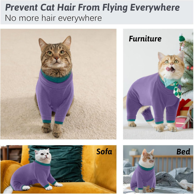 Костюм PUMYPOREITY для догляду за котами, фіолетовий (3181)