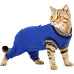 Костюм PUMYPOREITY для відновлення котів після операції, синій (3188) № 