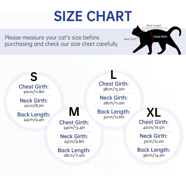 Костюм PUMYPOREITY для відновлення котів після операції, синій (3188)