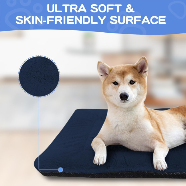 Лежак Baodan для собак середнього та великого розміру, 90×60 см, темно-синій (3002)