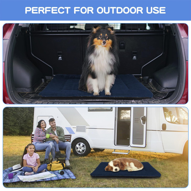 Лежак Baodan для собак середнього та великого розміру, 90×60 см, темно-синій (3002)