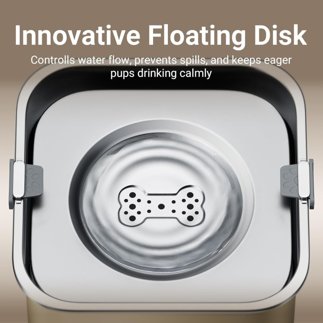 Миска для води DownyPaws DPDW100, 3л, бежева (4164)