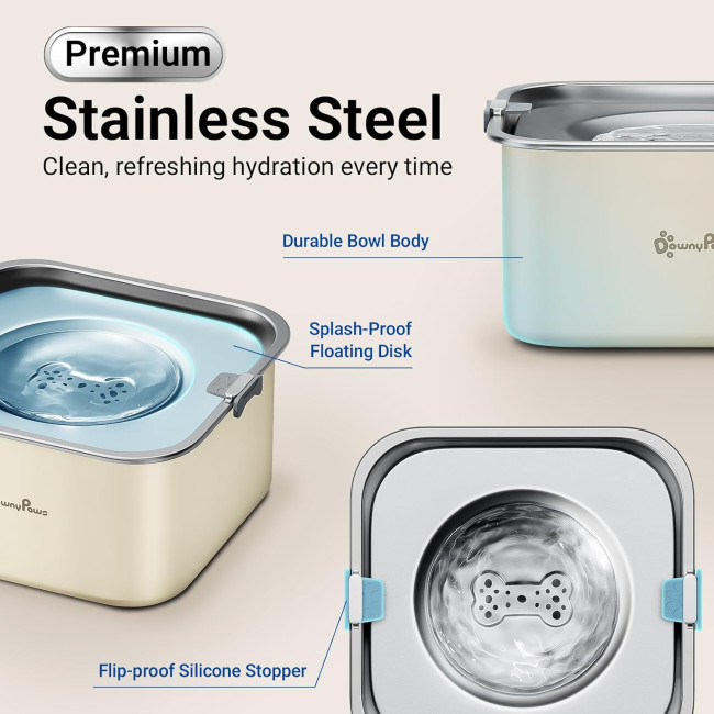 Миска для води DownyPaws DPDW100, 3л, бежева (4164)