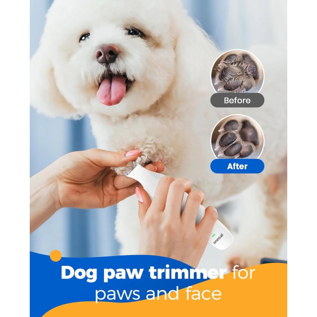 Набір для грумінгу собак Oneisall ON-D06EU 4в1, з 4 головками та шліфувальною машинкою, білий (0009)