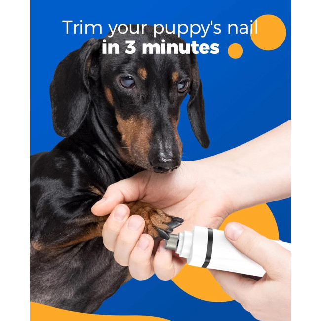 Набір для грумінгу собак Oneisall ON-D06EU 4в1, з 4 головками та шліфувальною машинкою, білий (0009)